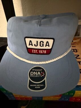 Light Blue Rope-Trim Cap